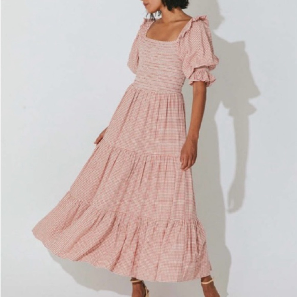 Cleobella Salma Midi Dress - Rose Gingham